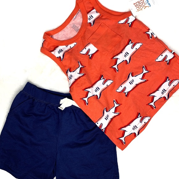 NWT Just for you 2 piece shark set for baby boys - Picture 2 of 3